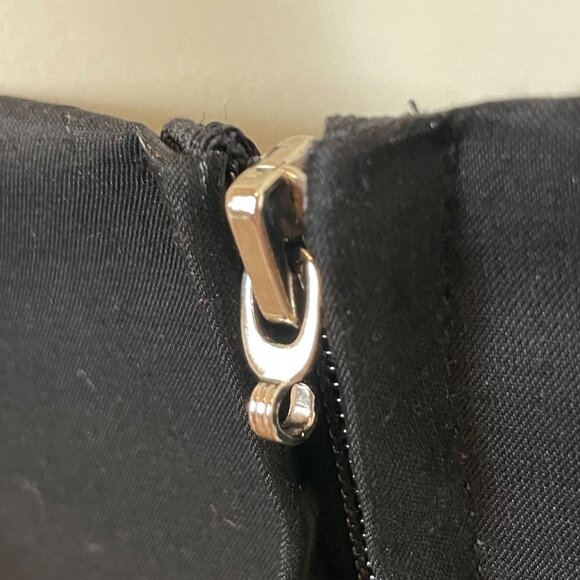 Vintage 90s Prom Halter Top‎ Beads Tie Black Zip-Up Flaws Princess Sleeveless - Picture 8 of 12